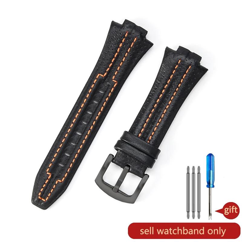 Cinturini per Orologi in Vera Pelle compatibili con Seiko sportura SNL029P2 SNL021P1 SNA595P2 SNL017P1 Cinturino 15X27MM Braccialetto