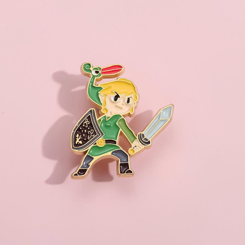 Colorful Warrior Character Design Metal Pin Badge Perfect For Anime And Lovers Cartoon