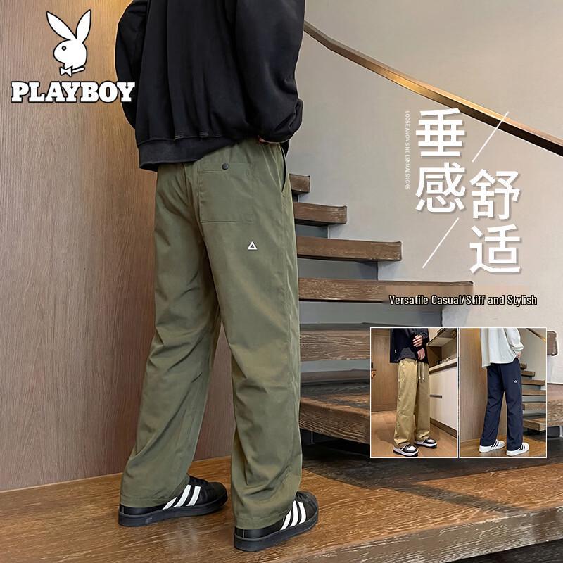 PLAYBOY Men s Loose Straight Leg Cargo Pants L