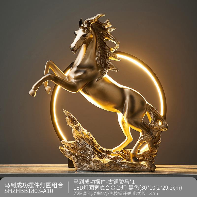 Neue Chinesische Stil Luxus Pferde Statue "Erfolg", High-End Wohnzimmer Dekoration, Eingangsbereich Büro Feng Shui Ornament Geschenk