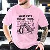 Cat Physics Science Joke Men's T Shirt Funny Math Cat Print Tees T-Shirts Men Women Casual Short Sleeve Streetwear Plus Size 3