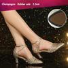Women Latin Dance Shoes Soft Sole Tango Waltz Salsa Ballroom Dancing Shoes Close ToesSandals Heeled 5.5cm