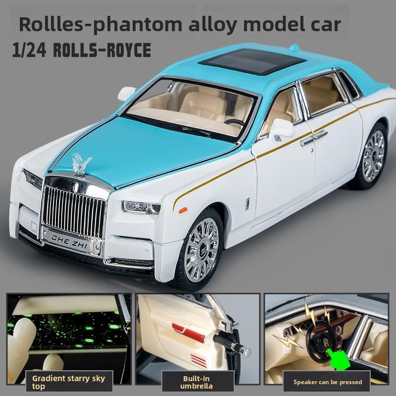 Rolls Royce Phantom Alloy Car Model With Inertia Sound Light For Kids Gift