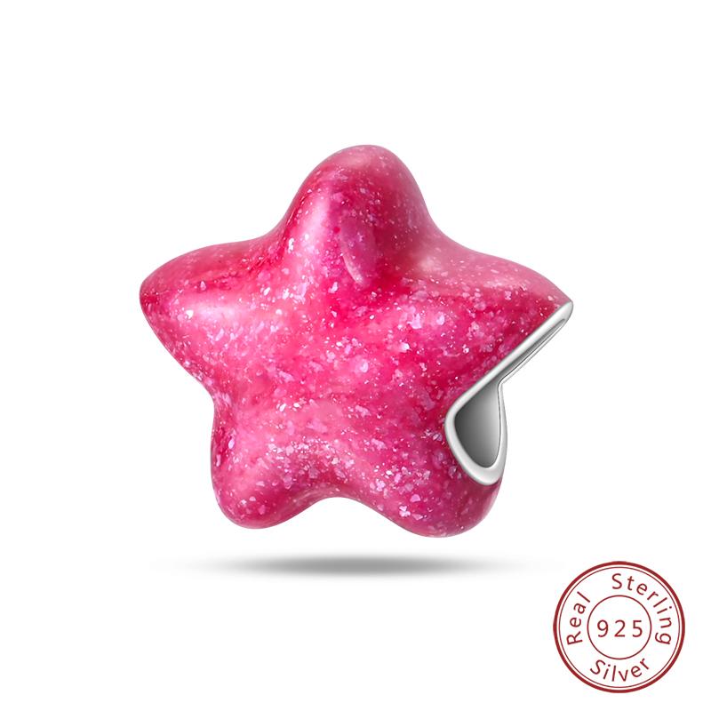 Sweet Romantic Princess Charms S925 Silver Pink Dress Lipstick High Heels Perfume Beads 3mm DIY Fine Jewelry Accessories