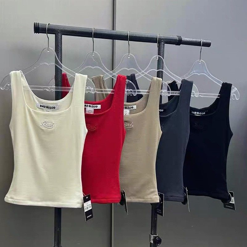 South Korea Badblood American Gyaru Cami Women Niche Slimming Square Collar Summer Sexy Base Top Fashion