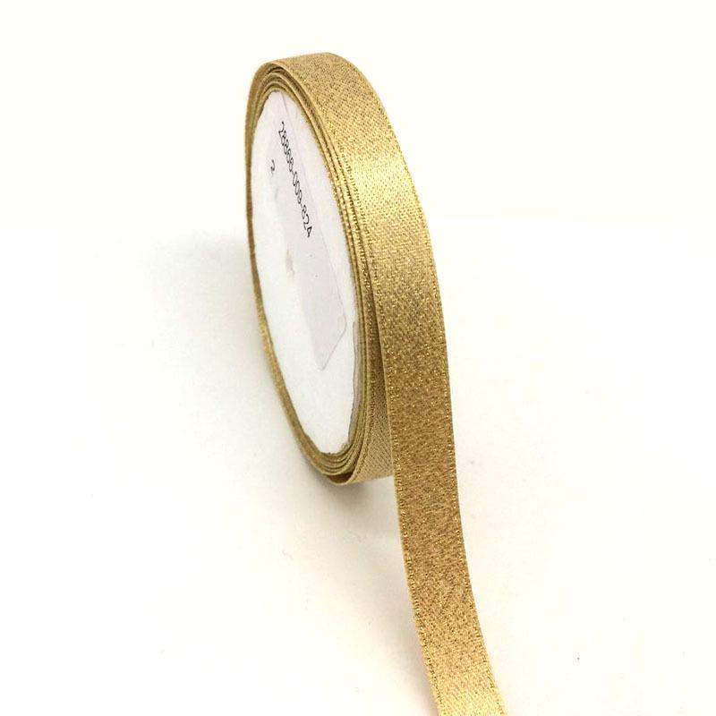 

Декоративная романтическая и уютная лента ручной работы из атласа с золотым переплетением 1 см, высококачественная лента для упаковки подарков, лента для аксессуаров в виде банта ручной работы 10 rolls