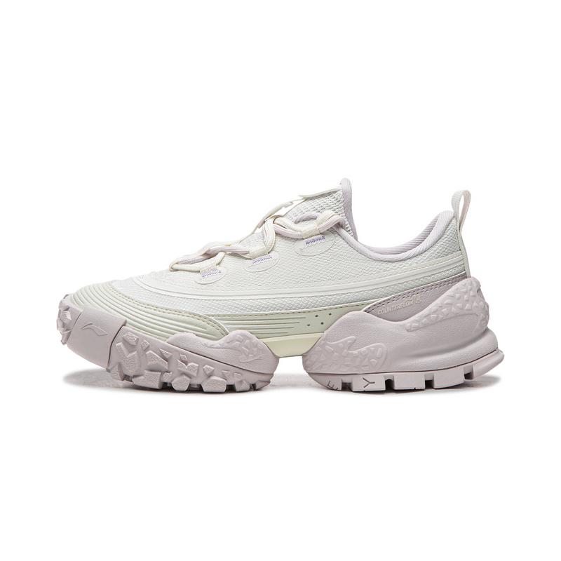Li Ning Outdoor CF Tracing, Forest Environment Outdoor Hiking Shoes Women's White Chalk Gray AHCW028-5