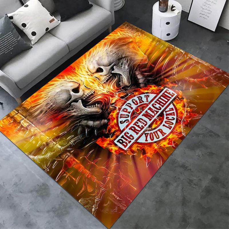 

1PC Skull Dark Gothic Pattern printed Carpet Rug for Living Room Bedroom Home Sofa Decoration,Non-slip Floor Mat Floor mat 40x60cm( 15x23in )