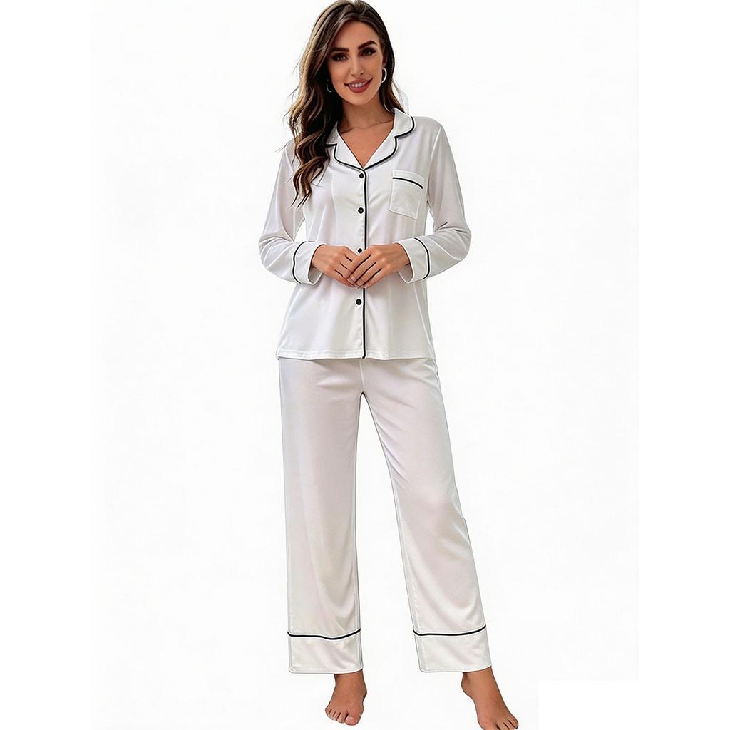 Modal pajamas women's autumn and winter long-sleeved shirts and trousers two-piece set women's loungewear pajamas