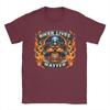 Oversized T Shirt Summer Biker Lives Matter Fiery Skull Rider Novelty TShirts  Pure Cotton Tshirt for Unisexs Awesome Top Tees