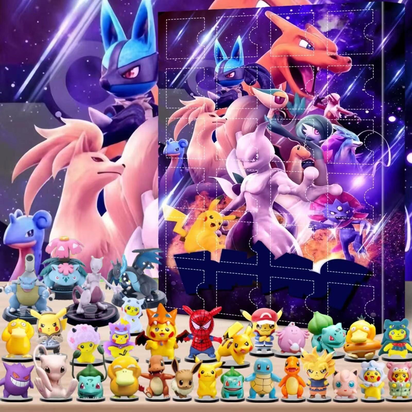 Рождественский адвент-календарь Pokémon 2025: Коробка-сюрприз «Покемоны», 24 штуки