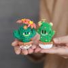 DIY Mini Potted Cactus Building Block Sets Potted Plant Garden Toys Children Assembly Toys Creative Decor
