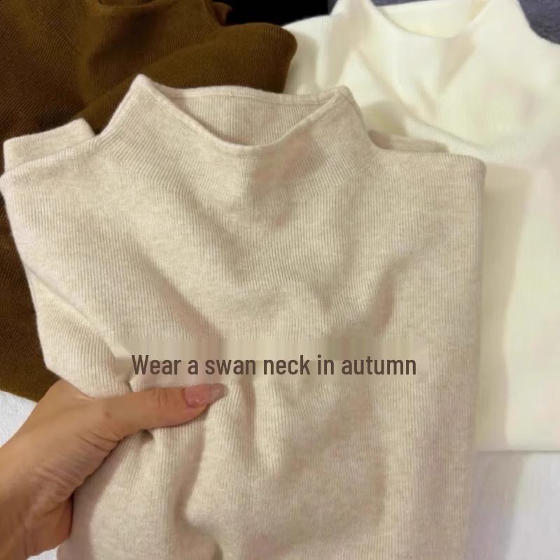 

LangSha Women s Half-High Collar Long Sleeve Base Layer Top One Size