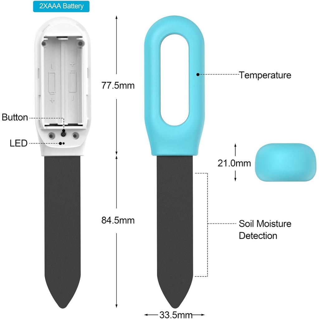 Soil Tester Intelligent Temperature and Humidity Detector Mobilephone APP Control with Low Battery Alarm Function Needs to Be Required with Gateways