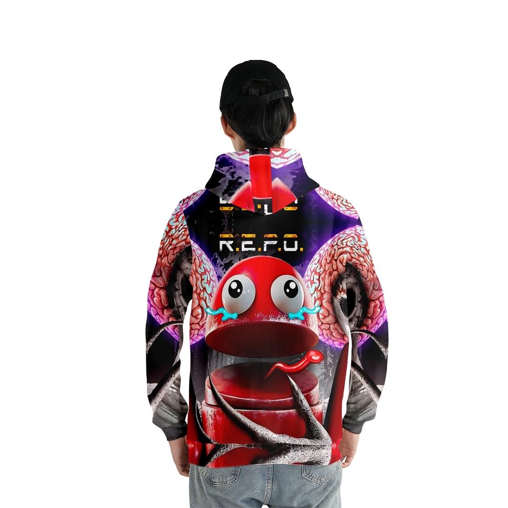Men's Hoodies REPO Print Sweatshirts Streetwear Loose Pullover Casual Hooded Tops