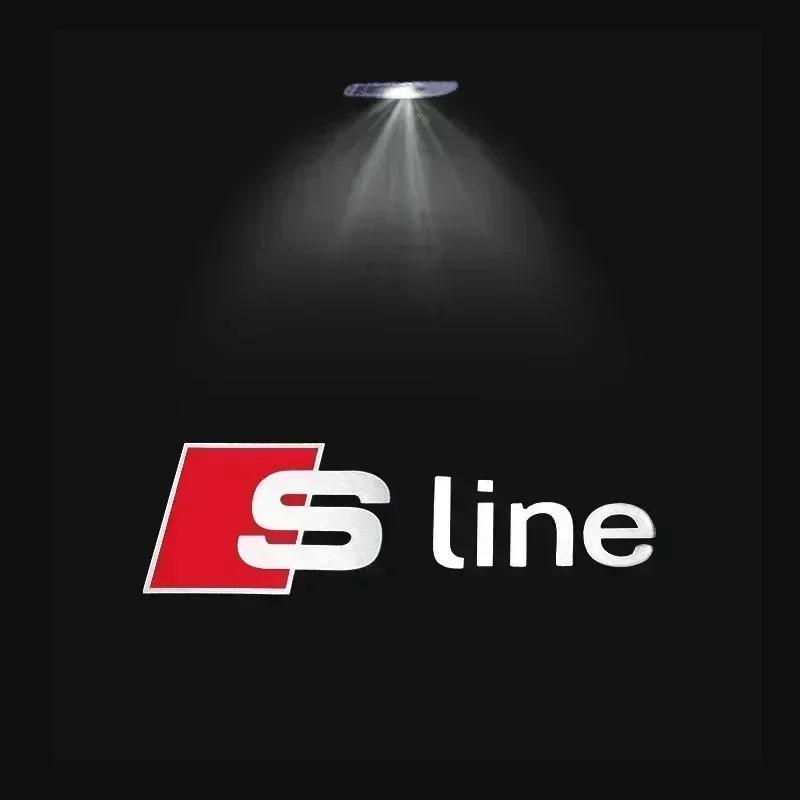 For Audi 8L 2pcs Car Door Welcome Lights for Audi A1 A3 8P 8V A4 A5 A6 A7 A8 Q3 Q5 Q7 Q8 Sline TT S3 S4 S5 Logo Projector Ghost Shadow Lamp