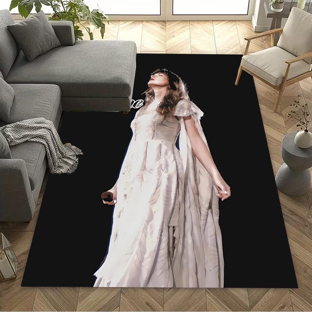 Elegant Elegance White Personalized Text Carpet Perfect for Dormitory Entryway Study room Kitchen Anti-slip Rug Decorate Offices