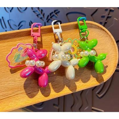 Cartoon Phone Chain Bead Bubble Dog Keychain Phone Case DIY Accessory Girl Heart Hanging Chain Bag Pendant