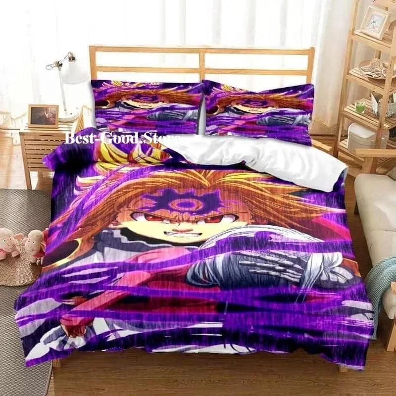 Nouvel Anime Les Sept Péchés Capitaux Al Saison Ensemble Lit Jumeau Ensemble de Linge de Lit Imprimé Avec Taie d'Oreiller Lit Doux Housse de Couette Douce Simple Double
