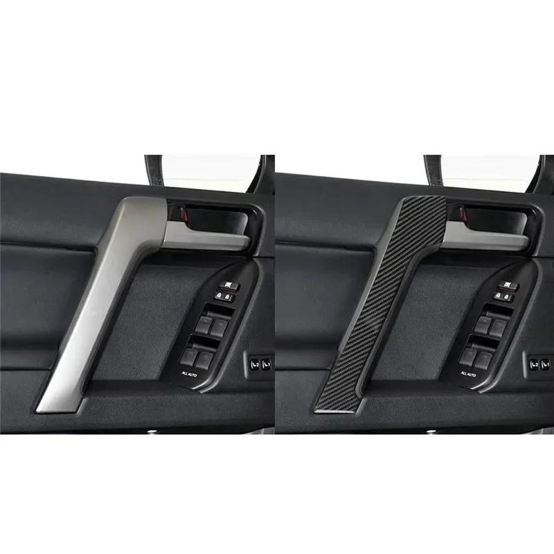 Fits for Toyota Land Cruiser Prado 2010-2018 Car Accessories Carbon Fiber Interior Door Handle Trim Decorative Car Sticker