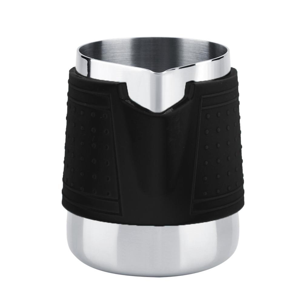 Black Frothing Milk Jug Stainless Steel Milk Frothing Pitcher Stainless Steel Coffee Cup Latte Art