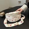 1pc Women'S Crossbody Bag Lightweight, Versatile, And Fashionable Cherry Print Waist Bag Featuring a Zipper Closure And an Adjustable Strap