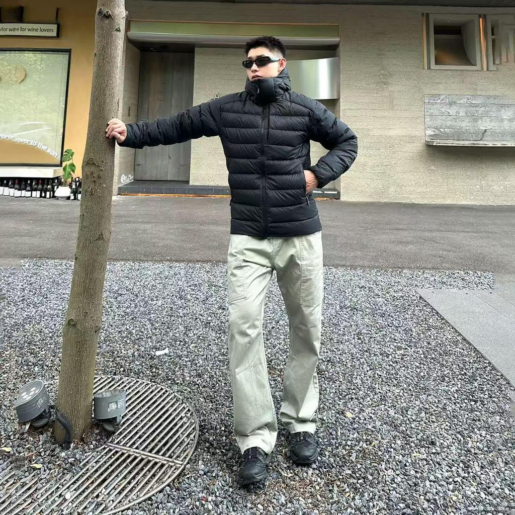 2025 Trendige leichte Herren-Kapuzenjacke aus weißer Entendaune: Vielseitige, Warme, Lässige Winterkleidung