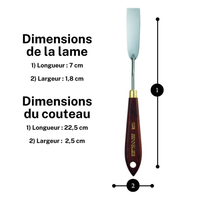 Couteau à peindre - Sennelier - N°1005 - Manche bois - Lame acier