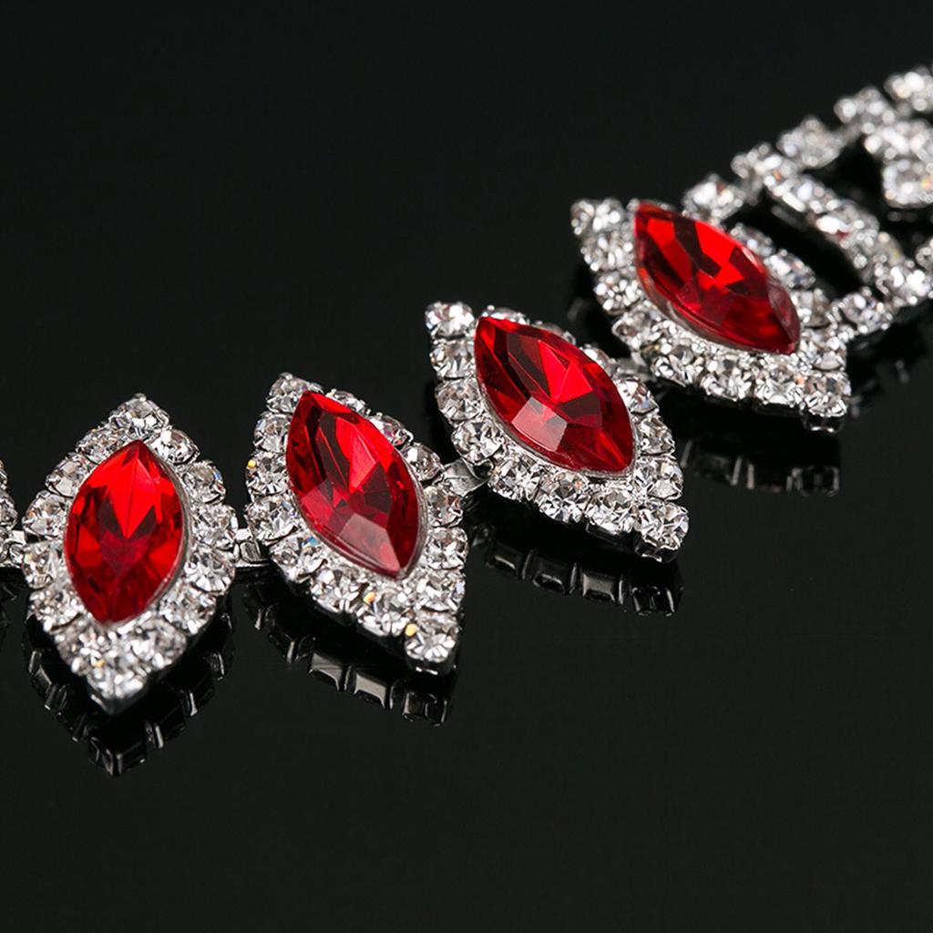 Buy Lovely Jewelry Women Rhinestone Necklace Earrings Jewelry Set