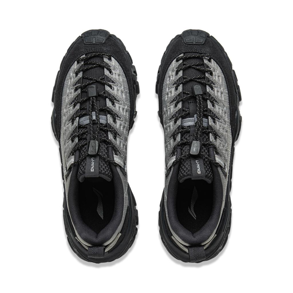 New LiNing Dunes Cushioning, Slip Resistant, Abrasion Resistant Support Low Top Casual Shoes Men's Gray Black AGCV363-2