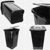 KADAX Trash Can Waste Container for Sorting 50L Bucket Black Container