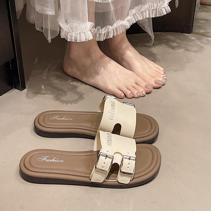 Premium Outer Slippers Women's New Summer Sandals Maillard Flat Sandals