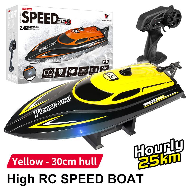 HJ812 RC-båt 2.4G høyhastighets fjernkontroll speedbåt vannleker barn elektrisk RC-båt med lysmodell