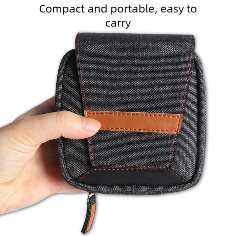 Compact 6-Slot Camera Filter Storage Pouch Feature Water Resistant Design Professional Photography Gear Organiser