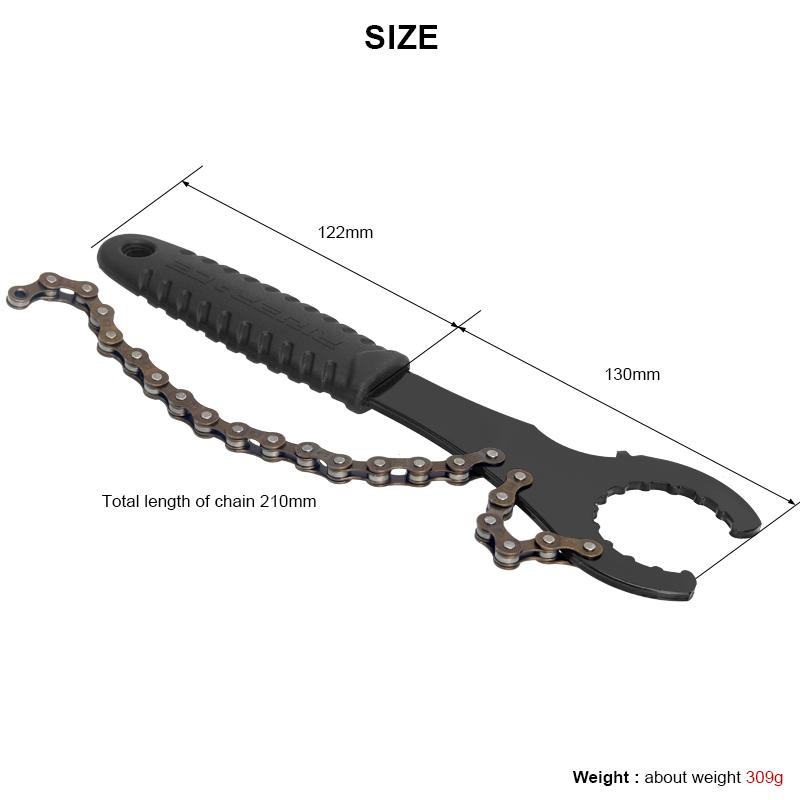 3 în 1 casetă bicicletă roată liberă instrument de îndepărtare a volantului cu lanț bici bicicletă casetă pinioane cheie instrument de reparare MTB
