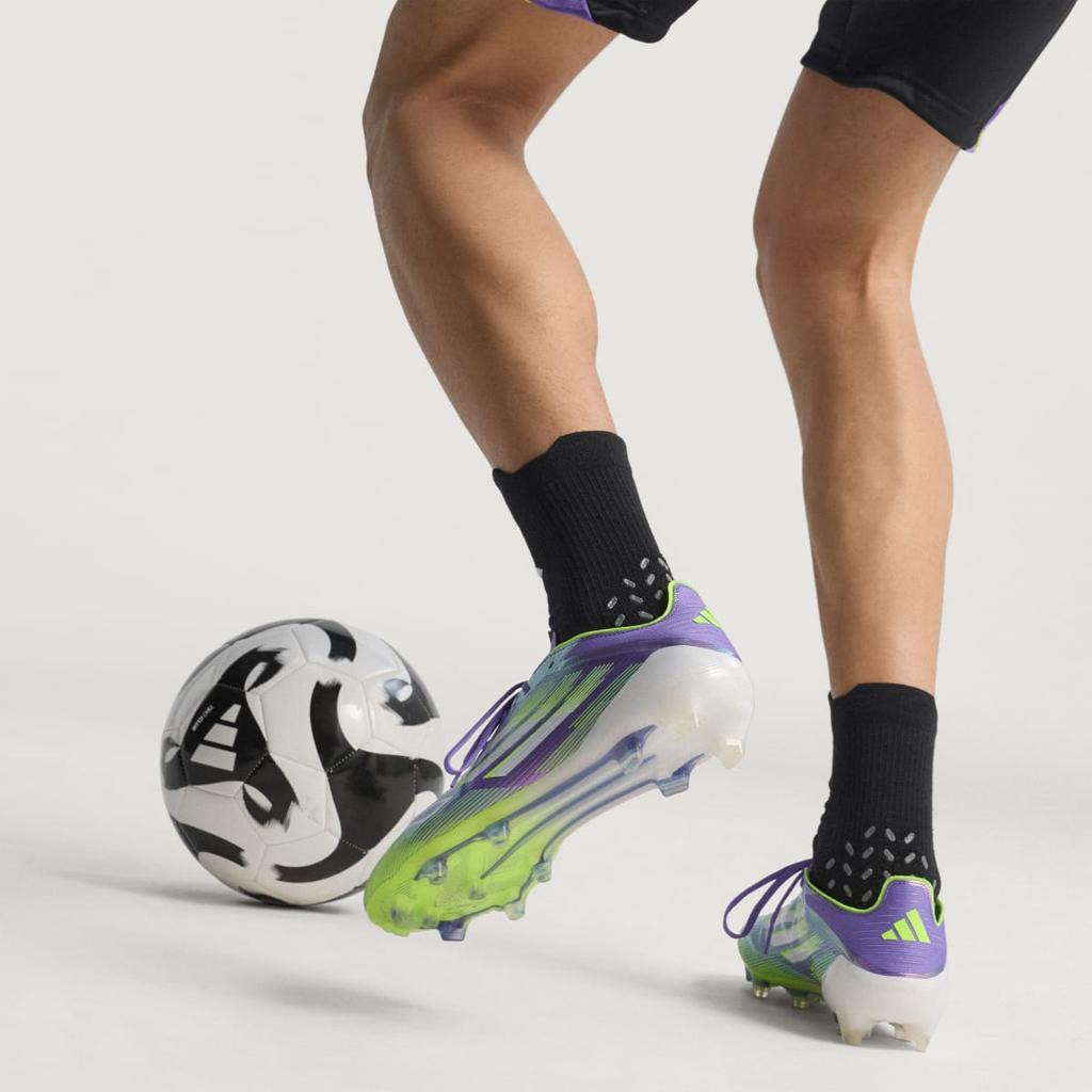 adidas F50 Elite Firm Ground Boots JH7615 Unisex Performance Sports Shoes Purple Rush / Cloud White / Lucid Lemon