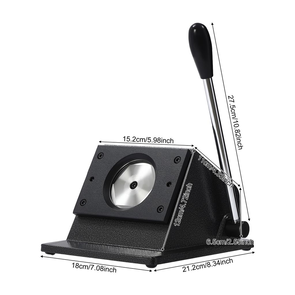 Punch Die Cutter Round Puncher Badge Cutting Machine 58mm Diameter Circle Badge Button Maker for Paper Leather PVC Cards