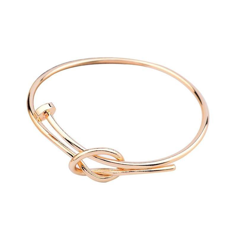 Мужской браслет с винтом, новый популярный женский браслет с гвоздями, модный браслет из нержавеющей стали Fighting Girl HA золотой