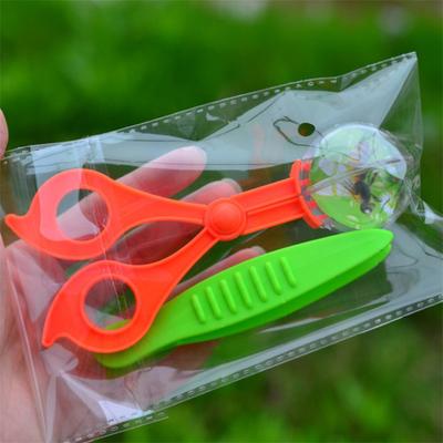 Plastic Scissor Clamp & Tweezers Nature Exploration Toy Kit for Kids Plant Insect Study Tool