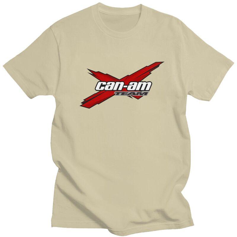 Custom Male CanAm T Shirts Short Sleeve Cotton Tshirt Classic Tshirt Casual BRP Motorcycle Tee Clothing