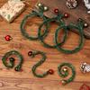Christmas Garland for Stair Railings 11.8 Inch Ties Banister Bells, Decorative Twist Ties, Reusable Lifelike Greenery Artificial Pine Hanger