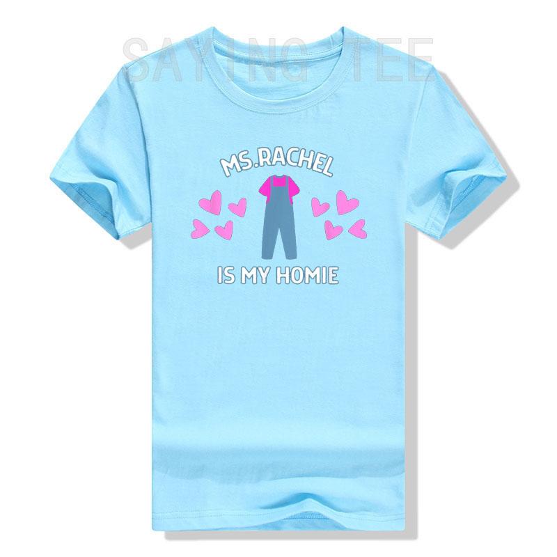 

Ms Rachel Is My Homie Ms. Rachel Preschool Mom Dad Kid T-Shirt Humor Funny Family Matching Clothes Short Sleeve Graphic Tee Tops 4XL