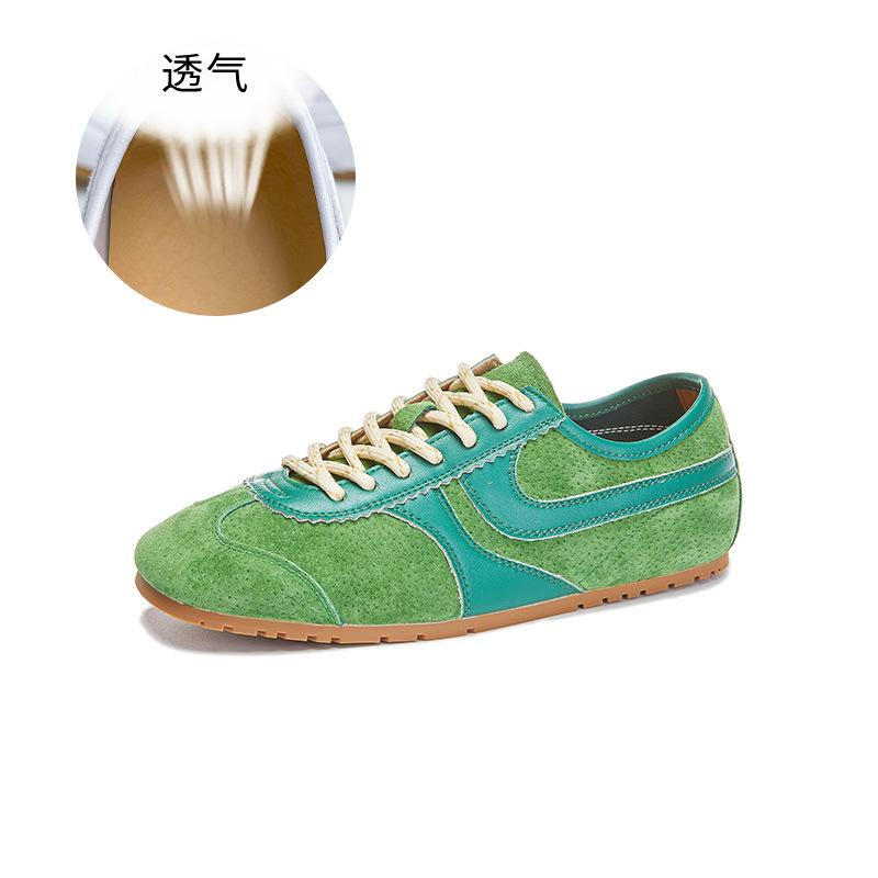 Leather Women's Autumn New Flat-bottomed Sports Shoes Women's Casual Versatile Shoes Children's Solid Color Women's Shoes Trend