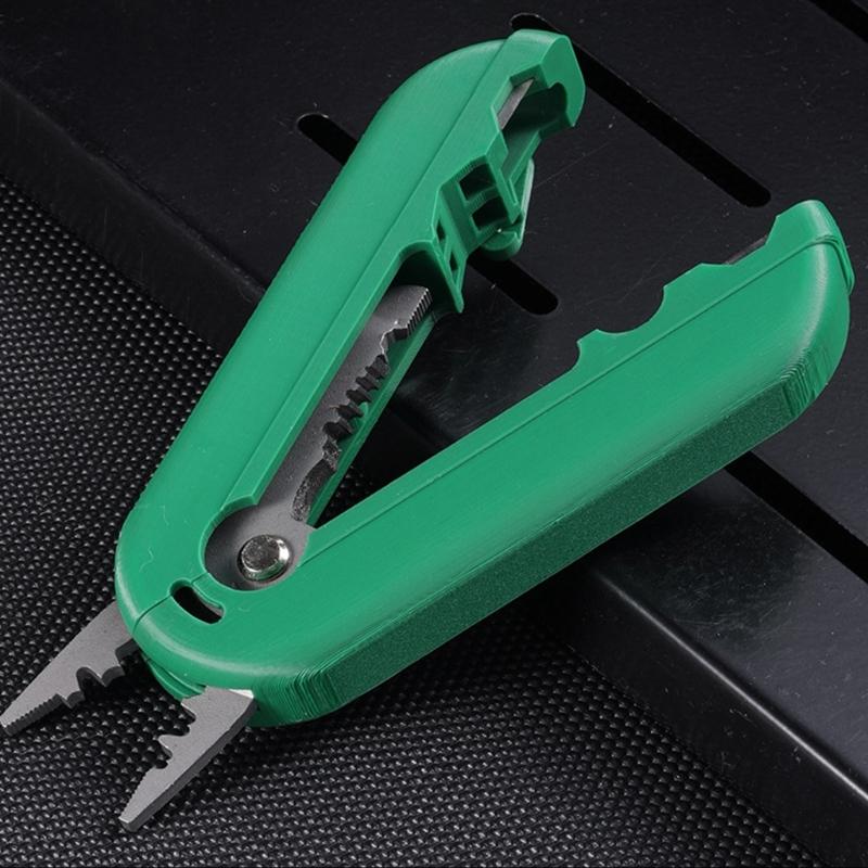Heavy Duty Multi Purpose Wire Stripping Tool With Safety Lock Sturdy Alloy Steel Blade For Electrical Repair And Crimping