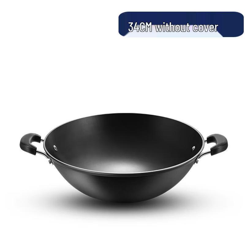 

ZISIZ Double Handle Iron Wok