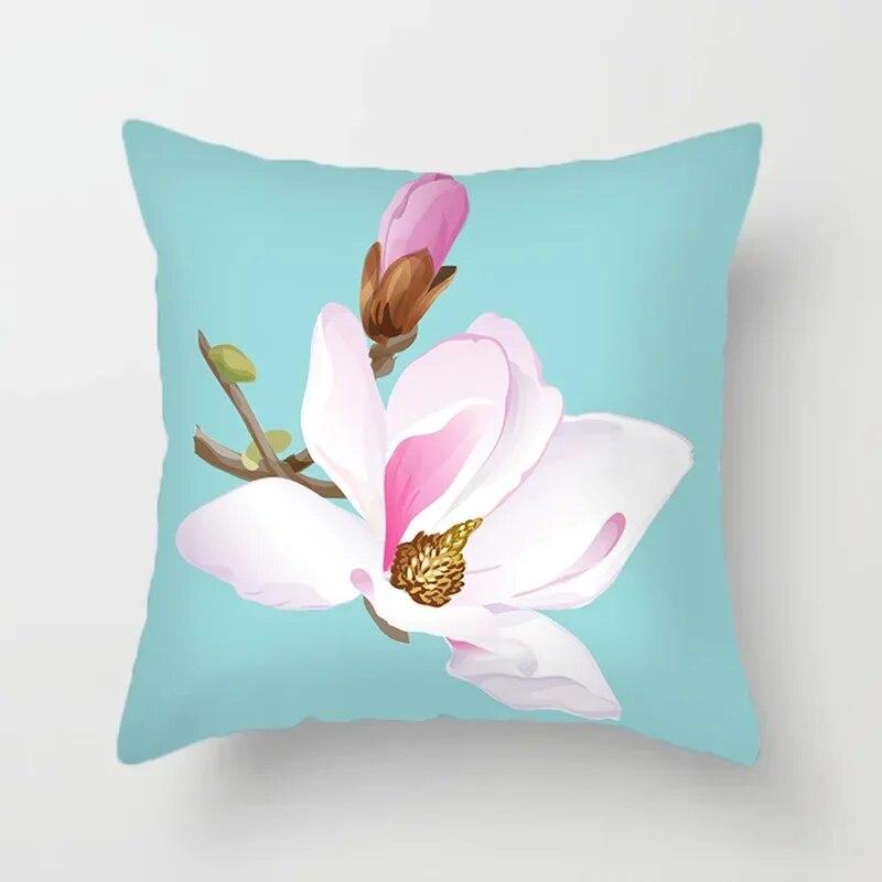 45X45CM Beautiful Flower Peach Skin Pillowcase Living Room Sofa Office Seat Lumbar Cushion Car  Cover Home Decoration