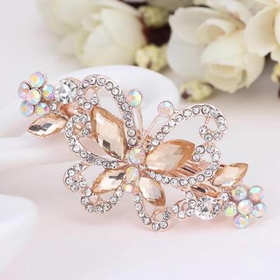 Crystal Diamond Butterfly Hairpin - Stylish Rhinestone Hair Accessory for Women