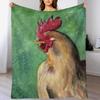 Rooster Throw Blanket Spring Fall Cozy Throw Blanket for Couch