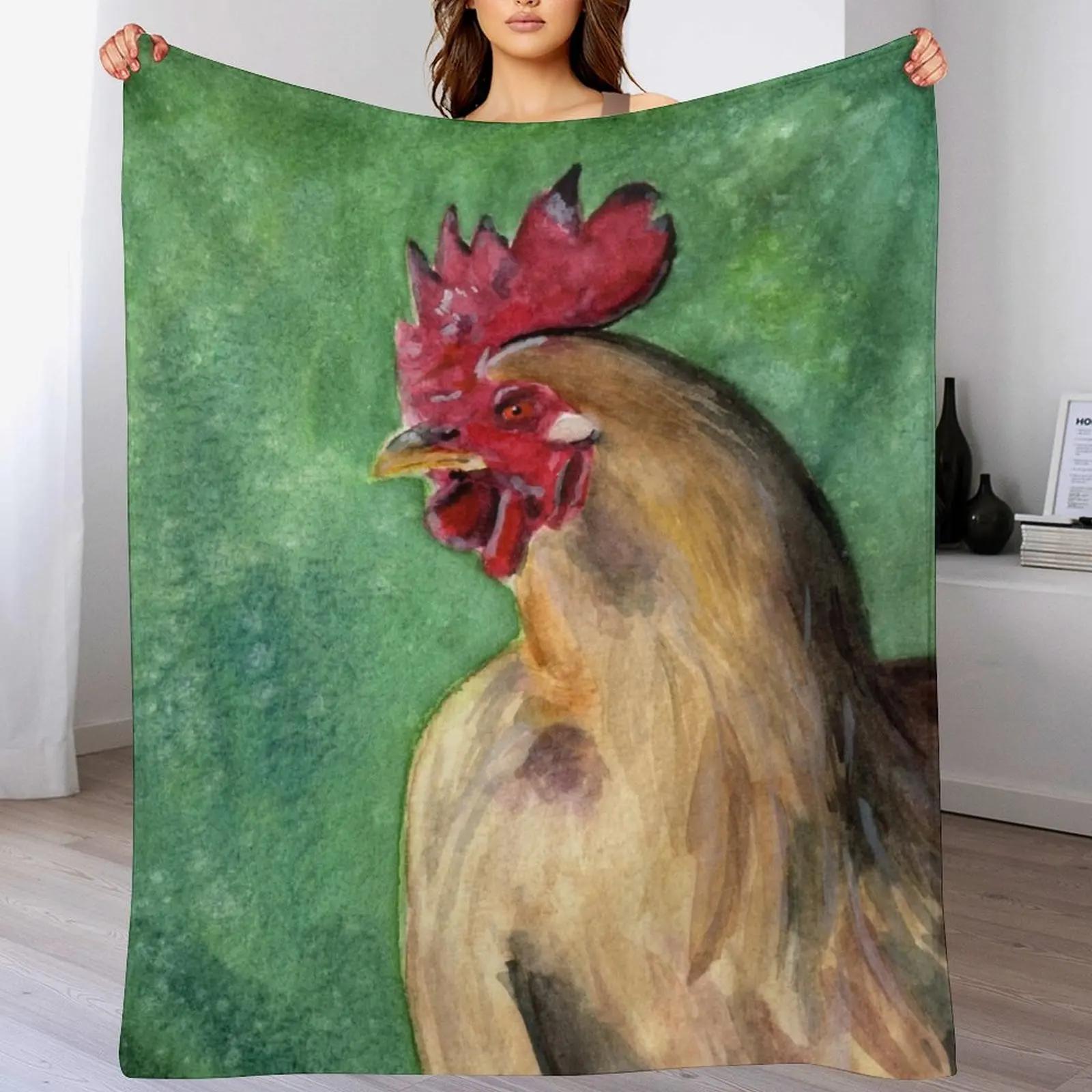

Rooster Throw Blanket Spring Fall Cozy Throw Blanket for Couch 102x76cm(40x30in)