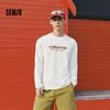 Semir Men's Long Sleeve T-Shirt Spring Wearable Letter Print Base Shirt Couple 2026 Inner Wear Crew Neck